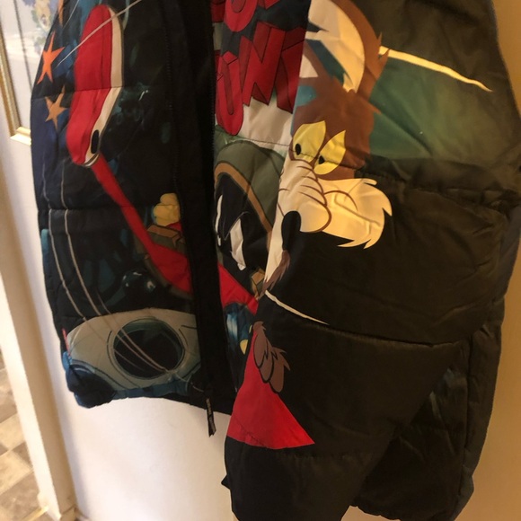 Rare! Members Only Looney Tunes Genius Puffer Jacket- 844 $90 or $80 w/offer - Picture 3 of 7